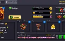 Conta 8 ball poll com 178milhões e 11 tacos lendários