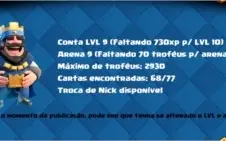 Clash Royale LVL 9 - Arena 9 - 6 Lendárias
