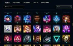 Conta lol nível 720 rank ESMERALDA com 441 skins +contaVava