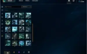 CONTA PLATINA 2 COM 230 SKINS E RARAS + GEMAS-TODOS OS CHAMP