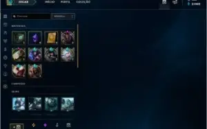 CONTA PLATINA 2 COM 230 SKINS E RARAS + GEMAS-TODOS OS CHAMP