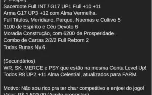 Sacer no Servidor Cassiopéia