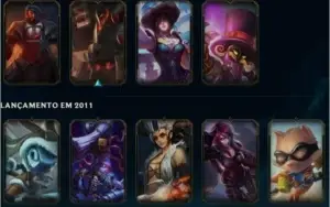 Vendo conta Ouro 3, 3 Skins vitoriosas, Todos os Champions