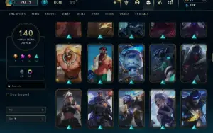 Conta Lol Full Acesso - Lvl 183 - 140 Skins - Todos Campeões