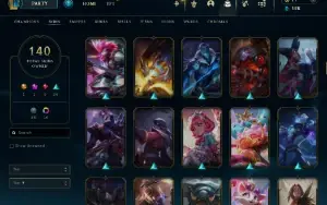 Conta Lol Full Acesso - Lvl 183 - 140 Skins - Todos Campeões