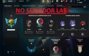 Platina 2 com TODOS os champs e 78 Skins ( No Servidor LAS )