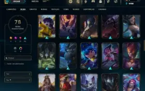 Platina 2 com TODOS os champs e 78 Skins ( No Servidor LAS )