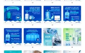 Pack Canva Distribuidora de Água e Gás - 40 Artes Editáveis