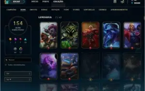 VENDO CONTA DO LOL!! 154 SKIN, TODOS OS CHAMP, PLAT V solo