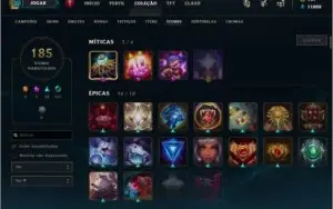 Conta de League of Legends Gold V com todos os campeões