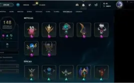CONTA LOL BR COLECIONADOR - 1160 SKINS, AVALIADA EM 23 MIL