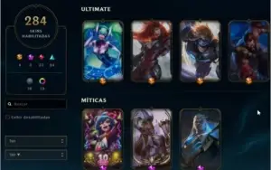 Conta LOL - 284 SKINS (4 ULTIMATES 3 MISTICAS) MESTRE S8 S9