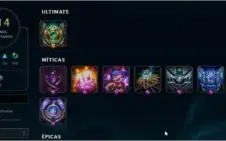 Conta LOL - 284 SKINS (4 ULTIMATES 3 MISTICAS) MESTRE S8 S9