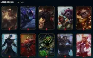 Conta LoL 164 skins desde 2015