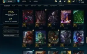 Conta prata 3 com 60 skins e 81 champs