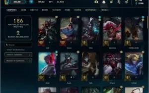 Conta prata 4 com 76 champs e 117 skins + Prestigio da Senna