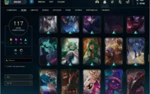 Conta prata 4 com 76 champs e 117 skins + Prestigio da Senna