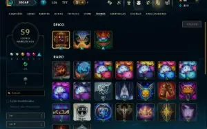 Unranked com 35 Champs e 9 Skins