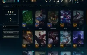 Unranked com 35 Champs e 9 Skins