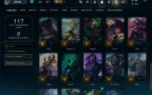Unranked com 35 Champs e 9 Skins