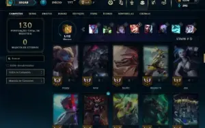 Ouro 4 com 95 Champs e 13 Skins + 1370 RP