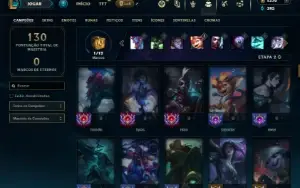 Ouro 4 com 95 Champs e 13 Skins + 1370 RP