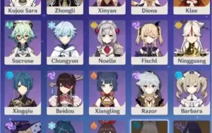 Conta Genshin Ar36 | 2x Personagens 5* Klee e Zhongli