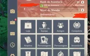 conta de genshin impact com zhongli  + personagens t4