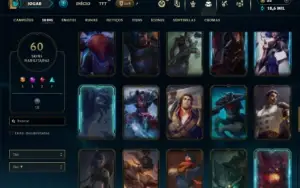 Unranked com 95 Champs e 60 Skins ( SUP / TOP )