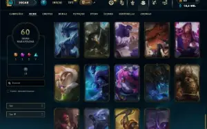 Unranked com 95 Champs e 60 Skins ( SUP / TOP )