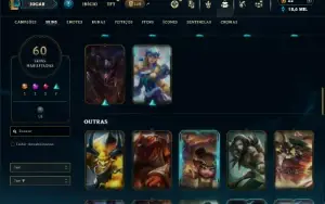 Unranked com 95 Champs e 60 Skins ( SUP / TOP )