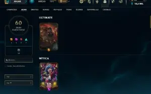 Unranked com 95 Champs e 60 Skins ( SUP / TOP )