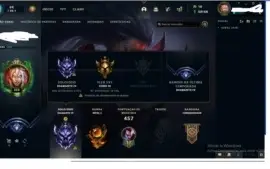 conta d4 com 222 skins  gold4 na flex nunca tomo ban