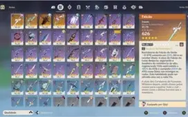 Hu Tao C1 + Mona C1 + Shogun + Armas 5 estrelas