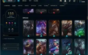 Conta unranked com 155 skins e 145 champs + 25 Maestrias 7