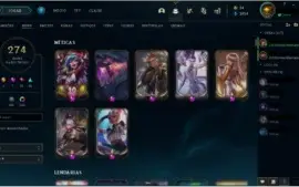 CONTA LOL 274 SKINS + de 2.000 GASTOS (TODOS OS CHAMPIONS).