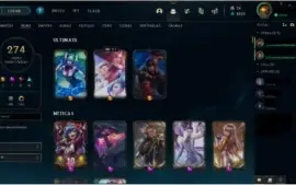 CONTA LOL 274 SKINS + de 2.000 GASTOS (TODOS OS CHAMPIONS).