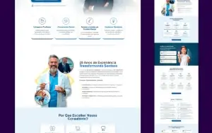Landing Page de Serviços Odontologia - Elementor Template wp