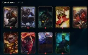 Conta League Of Legends, level 107, skins lendarias e etc