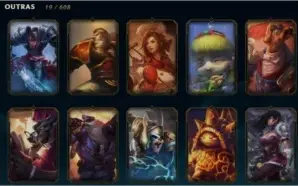 Conta League Of Legends, level 107, skins lendarias e etc