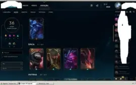 Conta LoL com 2 skins ultimate