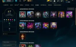 Bronze 3 com 50 Champs e 18 Skins