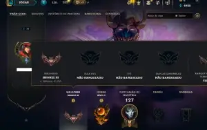 Bronze 3 com 50 Champs e 18 Skins