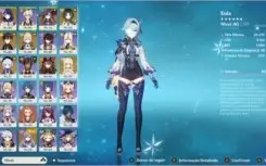 Conta genshin impact com Diluc , jean, Mona e zhong
