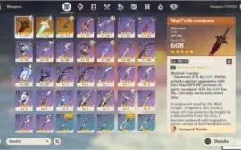 Conta ar 55 com Xiao/mona/qiqi + armas 5*