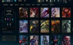 Ouro 4 com 120 Champs e 132 Skins ( ADC / SUP / JG )