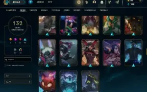 Ouro 4 com 120 Champs e 132 Skins ( ADC / SUP / JG )