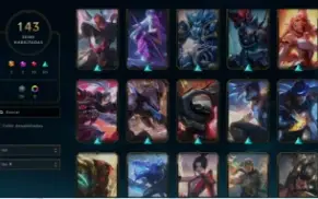 Conta League of Legends LvL 421 Todos os Campeões 143 Skins