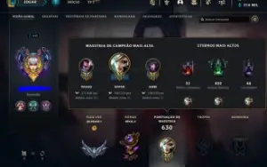 Conta League of Legends LvL 421 Todos os Campeões 143 Skins