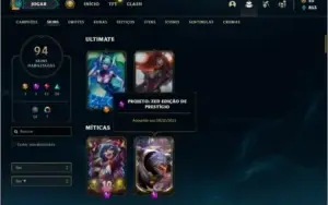 Conta ouro 4 com 150 Champs e 94 Skins (1 Prestigio do Zed)